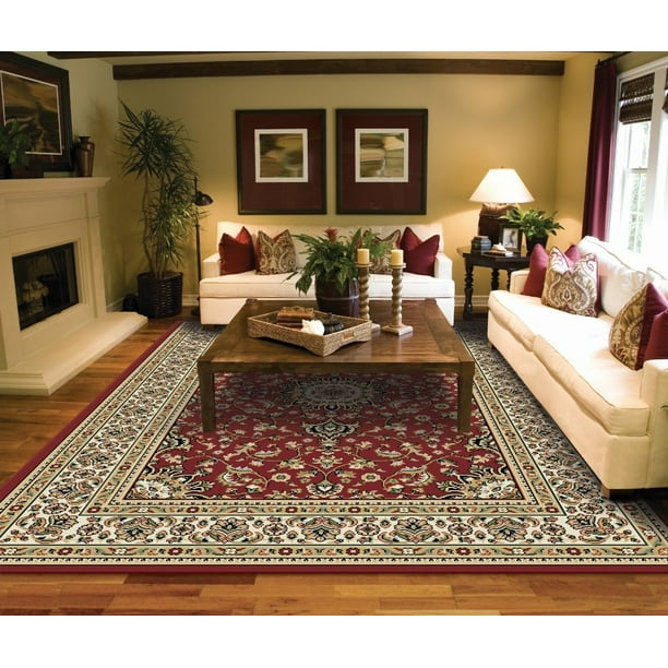 ALAZA My Daily Uneven Rose Red Area Rug 3'3 x 5' Living Room Bedroom Kitchen Decorative Unique Lightweight Printed Rugs Carpet 